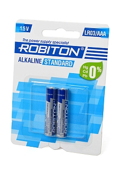 Батарейка (элемент питания) Robiton Standard LR03 BL2, 1 штука